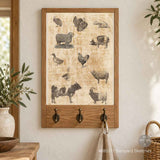 Barnyard Sketches A3 Decoupage Fiber