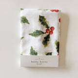 Holly berry tea towel