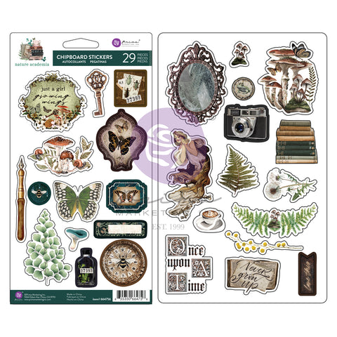 Nature Academia Collection Chipboard Stickers