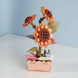 DIY Wooden Puzzle Kit - Sunflower Bloom Set