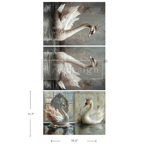 Swan Serenity 3 pack decoupage paper