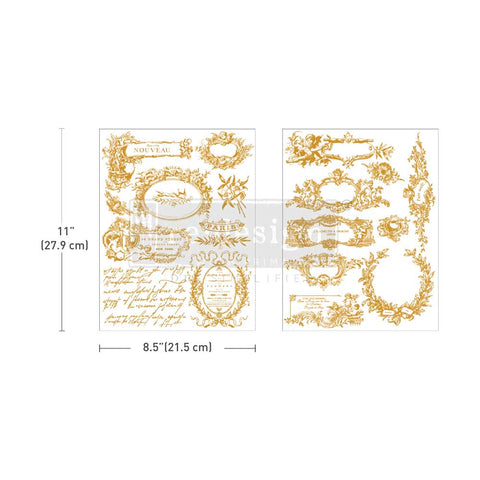 Label De Luxe gold foil middy transfer - Kacha