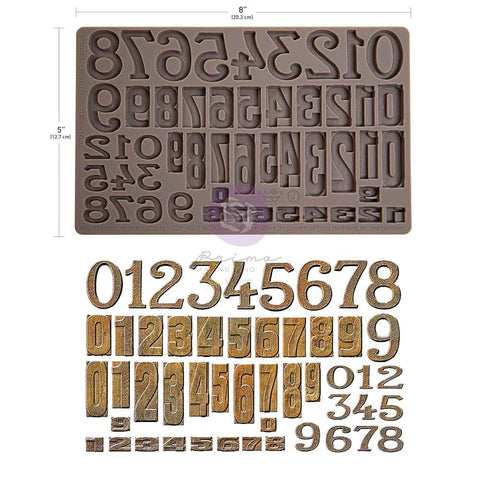 Letterpress Numbers Mould