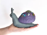 Purple Garden Snail DIY Felt Sewing Craft Kit