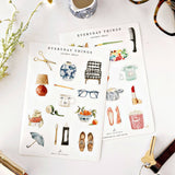 Everyday things sticker sheets