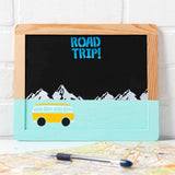 Plaid Wood Surface Chalkboard Frame 8.5" x 10.5"