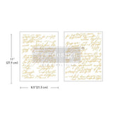 Shimmering Script Gold Foil - Kacha middy transfer