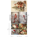 Festive Cardinal 3 pack decoupage paper