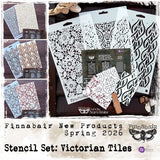 Victorian Tiles - Limited Edition Finnabair Stencil Set