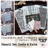 Knots & Knits - Limited Edition Finnabair Stencil Set