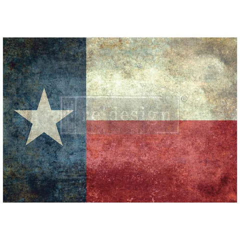 Texas Flag decoupage fiber paper