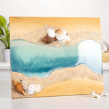 Mod Podge Resin Pouring Surface - River Plaque