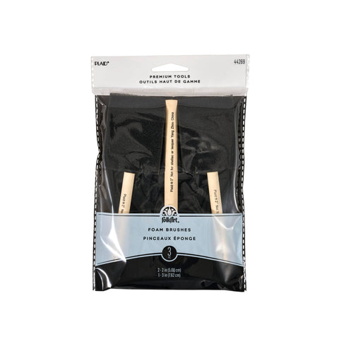 Plaid Foam Brush Set 3 Piece