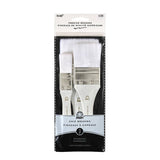FolkArt White Nylon Chip Brush Set 3 Piece