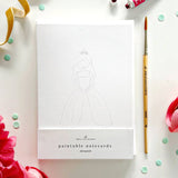 Fairytale paintable watercolor notecard set