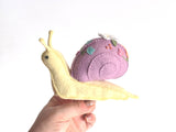 Pink Garden Snail DIY Felt Sewing Craft Kit
