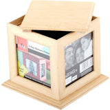 Plaid Wood Surface 4-Way Memory Frame 5.75" x 5.75" x 5.5"