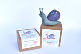 Purple Garden Snail DIY Felt Sewing Craft Kit