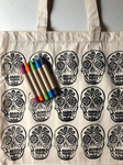 Sugar Skull: CYO Market Tote Kit With Eco-Friendly Crayons