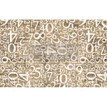 Engraved Numbers decoupage paper