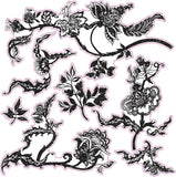 Distressed Floral Prints stamp