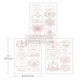 Vintage Labels III middy transfer